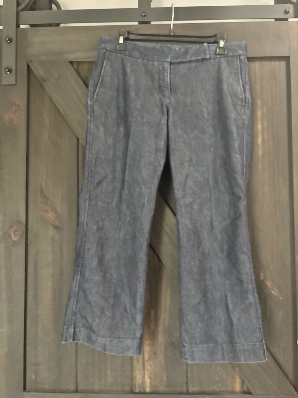 Express Dark Indigo Wide-Leg Crop Jeans